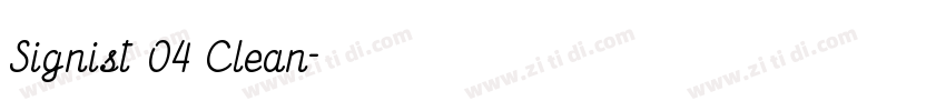 Signist 04 Clean字体转换